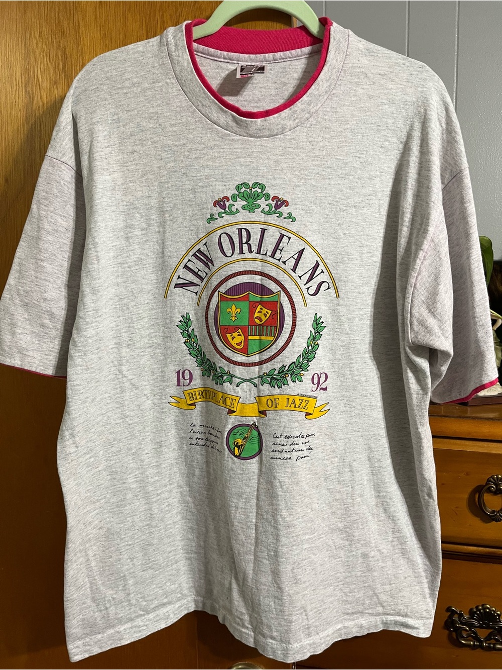 Vintage New Orleans Birthplace of Jazz Women’s Size XL Gray Crewneck T-Shirt